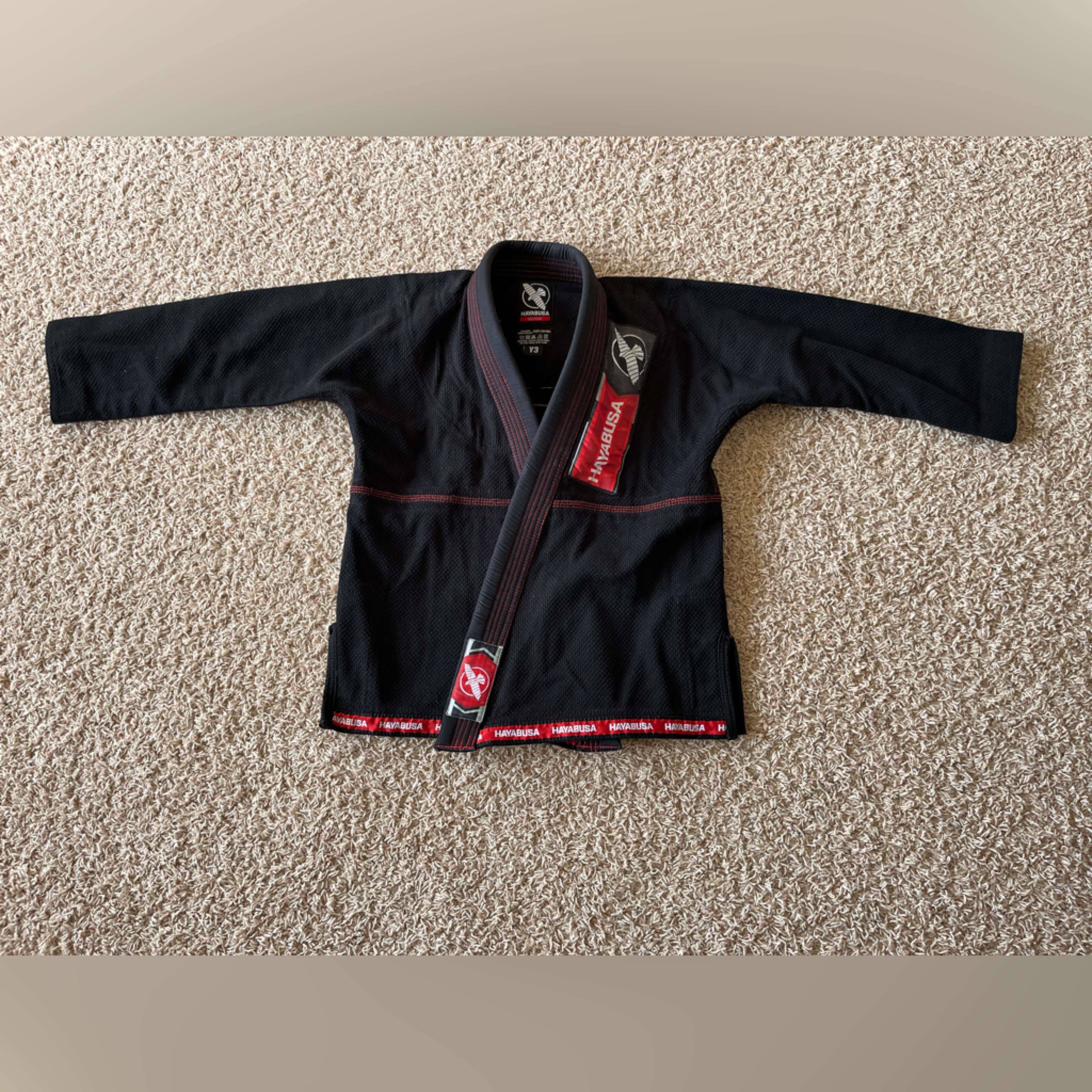 Hayabusa Bjj Jiu Jitsu Gi Youth 3 Y3 Black Jacket Kids
